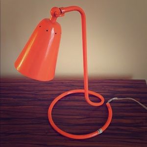 Crate & Barrel Adjustable Desk Lamp - Orange